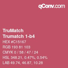 Código de color: TruMatch - Trumatch 1-b4 | qconv.com