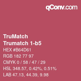 Farbcode: TruMatch - Trumatch 1-b5 | qconv.com