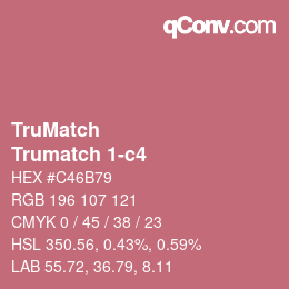 Code couleur: TruMatch - Trumatch 1-c4 | qconv.com