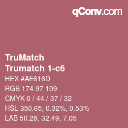 カラーコード: TruMatch - Trumatch 1-c6 | qconv.com