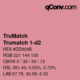 Código de color: TruMatch - Trumatch 1-d2 | qconv.com