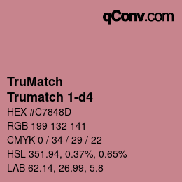 Code couleur: TruMatch - Trumatch 1-d4 | qconv.com