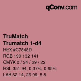 カラーコード: TruMatch - Trumatch 1-d4 | qconv.com