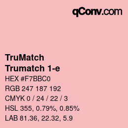 Code couleur: TruMatch - Trumatch 1-e | qconv.com