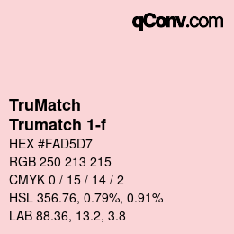 Code couleur: TruMatch - Trumatch 1-f | qconv.com