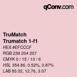 Farbcode: TruMatch - Trumatch 1-f1 | qconv.com