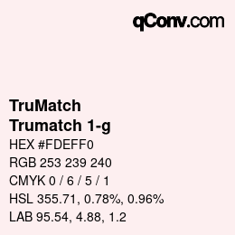 Farbcode: TruMatch - Trumatch 1-g | qconv.com