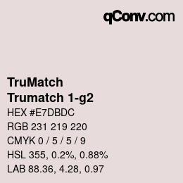 Color code: TruMatch - Trumatch 1-g2 | qconv.com