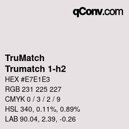 Color code: TruMatch - Trumatch 1-h2 | qconv.com