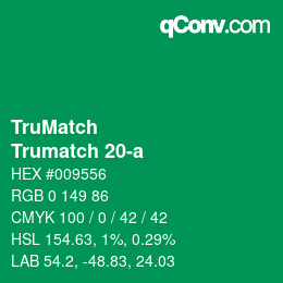 Código de color: TruMatch - Trumatch 20-a | qconv.com