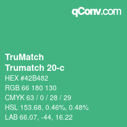 Farbcode: TruMatch - Trumatch 20-c | qconv.com