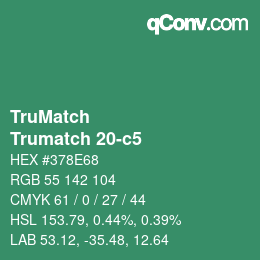 Código de color: TruMatch - Trumatch 20-c5 | qconv.com