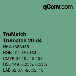 Color code: TruMatch - Trumatch 20-d4 | qconv.com