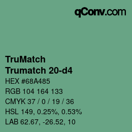 Código de color: TruMatch - Trumatch 20-d4 | qconv.com