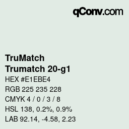 Farbcode: TruMatch - Trumatch 20-g1 | qconv.com