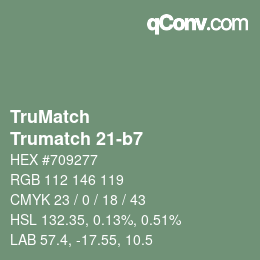 Color code: TruMatch - Trumatch 21-b7 | qconv.com