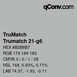 Farbcode: TruMatch - Trumatch 21-g6 | qconv.com
