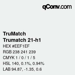 Farbcode: TruMatch - Trumatch 21-h1 | qconv.com