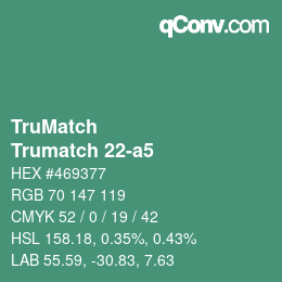 Código de color: TruMatch - Trumatch 22-a5 | qconv.com