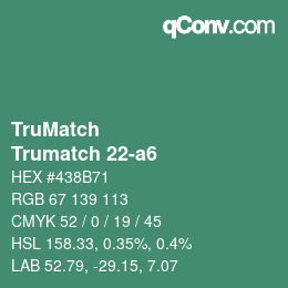 Code couleur: TruMatch - Trumatch 22-a6 | qconv.com