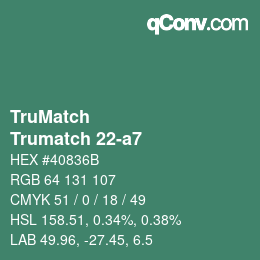 Código de color: TruMatch - Trumatch 22-a7 | qconv.com