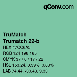 Code couleur: TruMatch - Trumatch 22-b | qconv.com