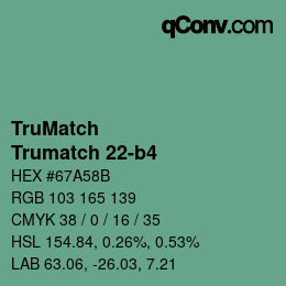 Código de color: TruMatch - Trumatch 22-b4 | qconv.com