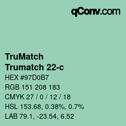 Farbcode: TruMatch - Trumatch 22-c | qconv.com