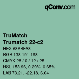 Código de color: TruMatch - Trumatch 22-c2 | qconv.com