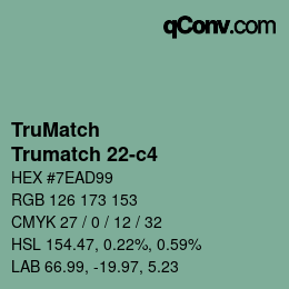 カラーコード: TruMatch - Trumatch 22-c4 | qconv.com