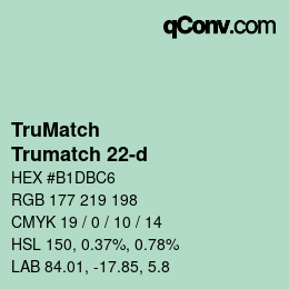 Farbcode: TruMatch - Trumatch 22-d | qconv.com