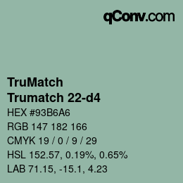 Código de color: TruMatch - Trumatch 22-d4 | qconv.com