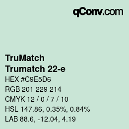 Código de color: TruMatch - Trumatch 22-e | qconv.com