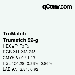 カラーコード: TruMatch - Trumatch 22-g | qconv.com