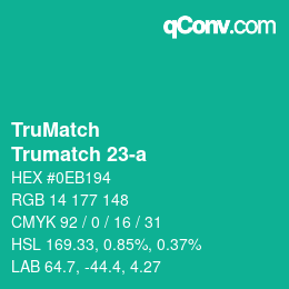 Color code: TruMatch - Trumatch 23-a | qconv.com