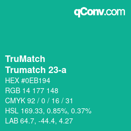 Código de color: TruMatch - Trumatch 23-a | qconv.com