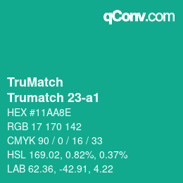 Code couleur: TruMatch - Trumatch 23-a1 | qconv.com