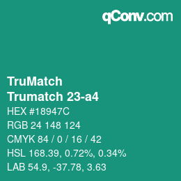 Code couleur: TruMatch - Trumatch 23-a4 | qconv.com
