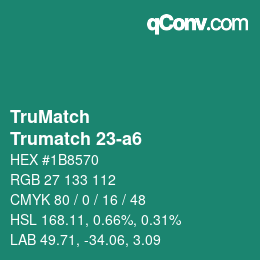 カラーコード: TruMatch - Trumatch 23-a6 | qconv.com