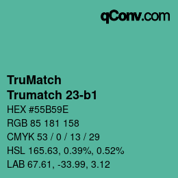 カラーコード: TruMatch - Trumatch 23-b1 | qconv.com