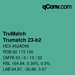 Code couleur: TruMatch - Trumatch 23-b2 | qconv.com