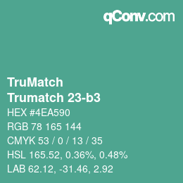 Código de color: TruMatch - Trumatch 23-b3 | qconv.com