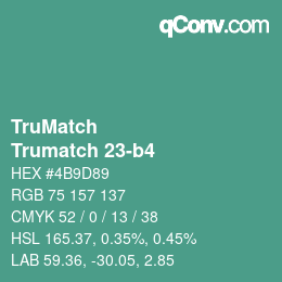 Color code: TruMatch - Trumatch 23-b4 | qconv.com