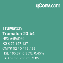 Code couleur: TruMatch - Trumatch 23-b4 | qconv.com