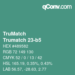 Code couleur: TruMatch - Trumatch 23-b5 | qconv.com