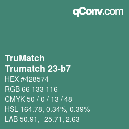 Código de color: TruMatch - Trumatch 23-b7 | qconv.com