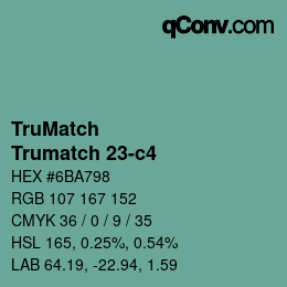 Color code: TruMatch - Trumatch 23-c4 | qconv.com