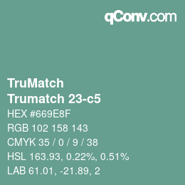 カラーコード: TruMatch - Trumatch 23-c5 | qconv.com