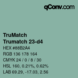 Código de color: TruMatch - Trumatch 23-d4 | qconv.com