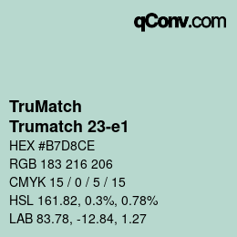 Código de color: TruMatch - Trumatch 23-e1 | qconv.com